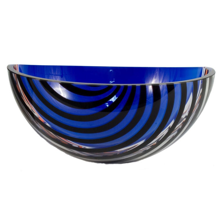 Glass Bowl by Anja Kjaer and Daryl Hinz For Sale