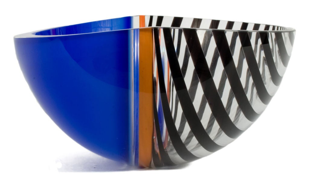 Danish Glass Bowl by Anja Kjaer and Daryl Hinz For Sale