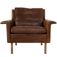 Leather Lounge Chair by Arne Vodder