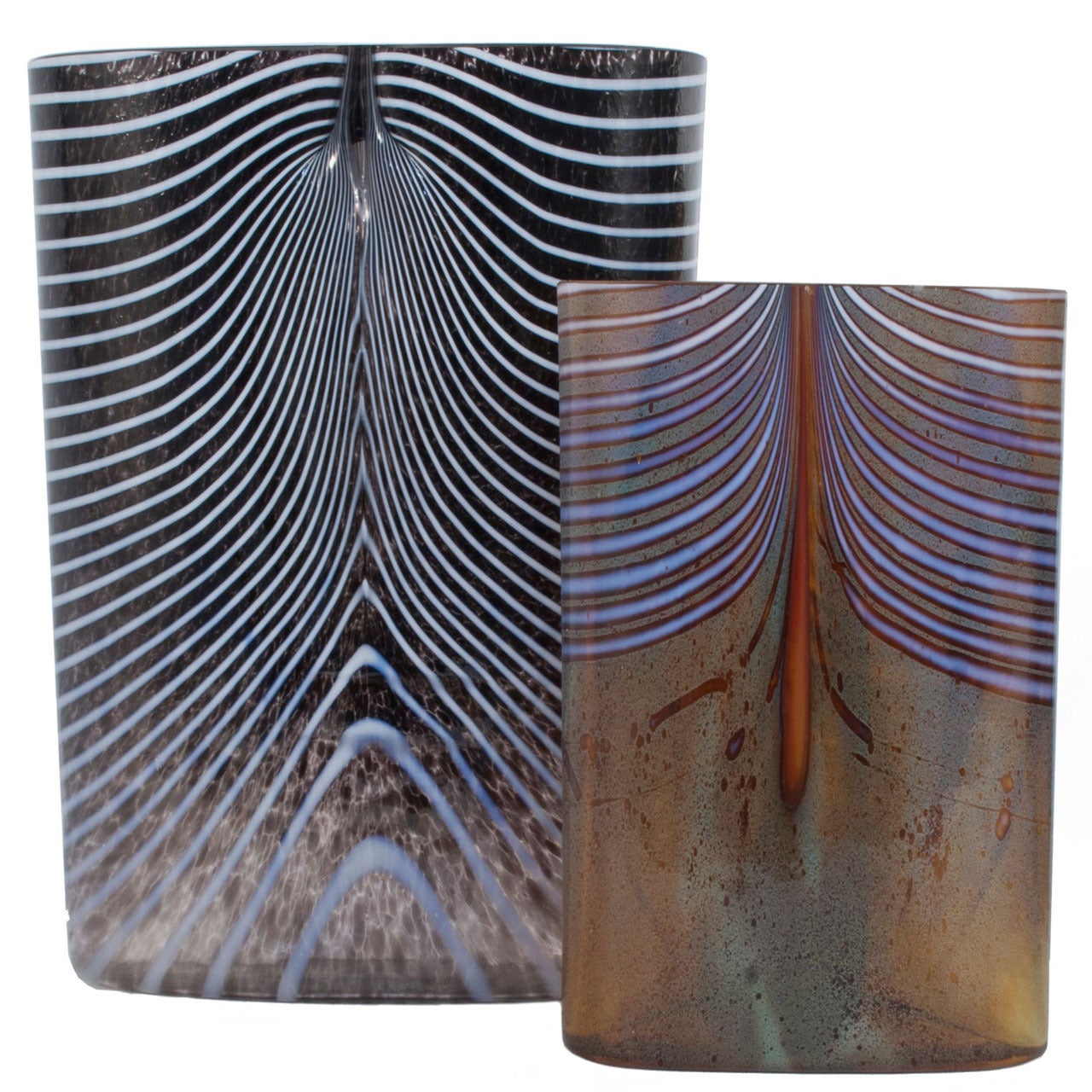 Two Glass Vases by Bertil Vallien For Sale