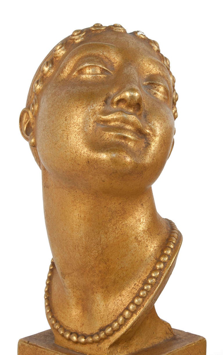 Swedish Golden Bust by Olof Ahlberg
