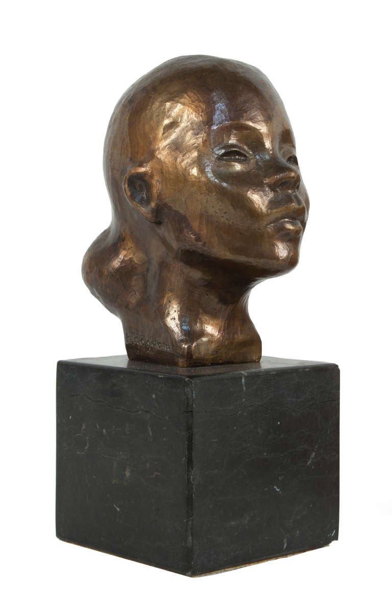 Bronze Bust by Helge Hogbom.