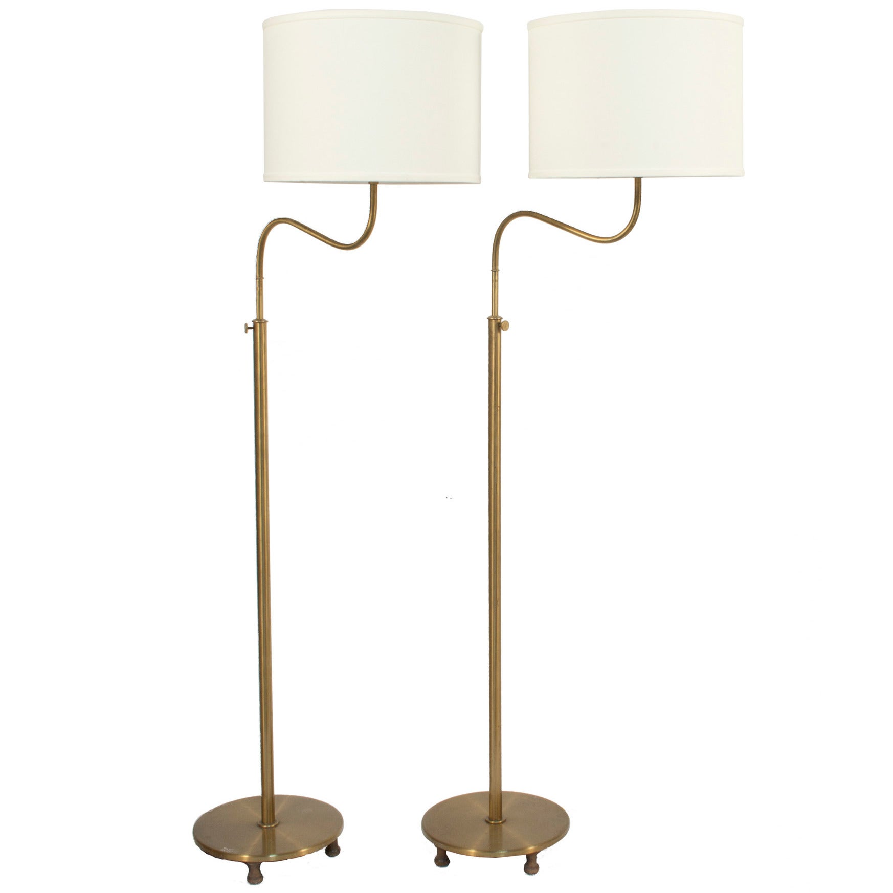 Pair of Adjustable Floor Lamps by Josef Frank