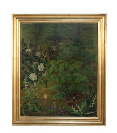 Biedermeier Forest Scene Painting