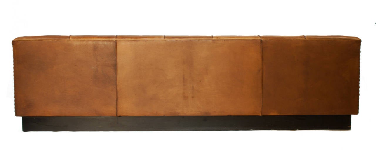 Mid-Century Modern Leather Sofa by Arne Norell
