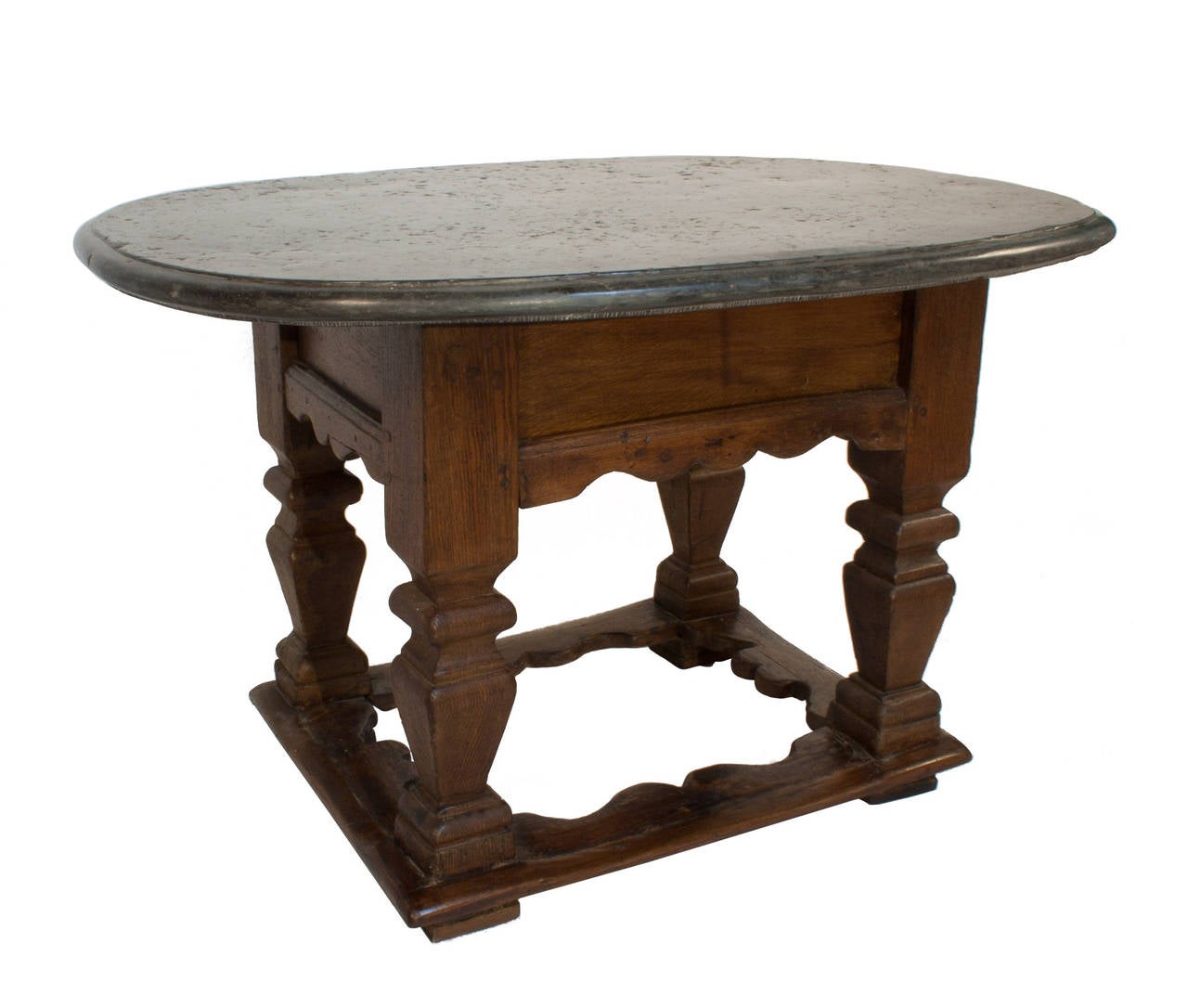 Swedish Baroque Oval Stone-Top Table