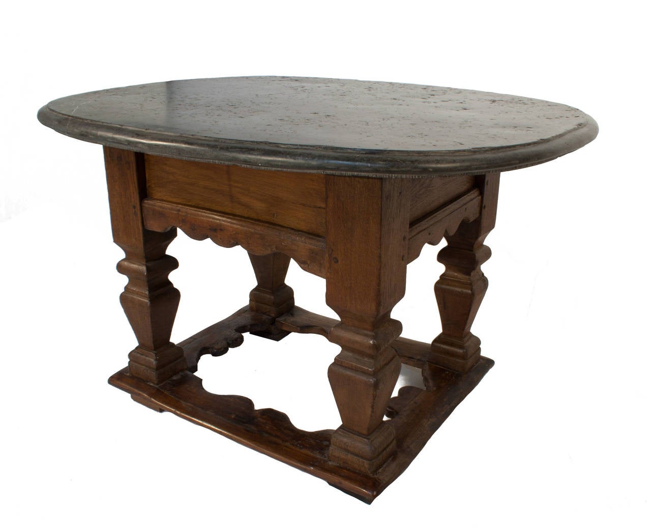 Early 18th Century Baroque Oval Stone-Top Table