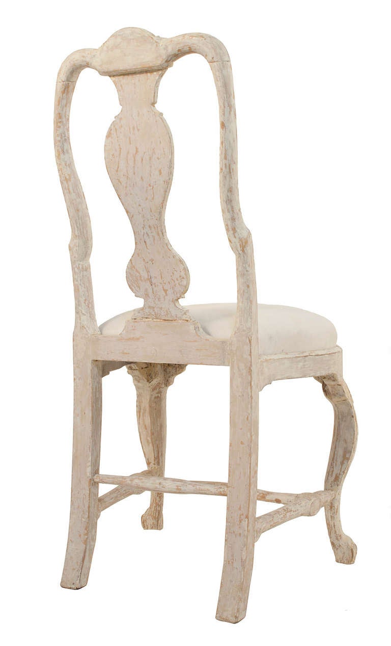 Swedish Set of 8 Rococo Side Chairs For Sale