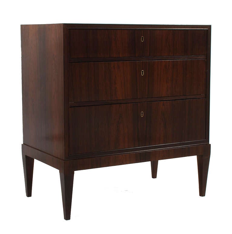 Three drawer Chest in rosewood by Fritz Henningsen.
