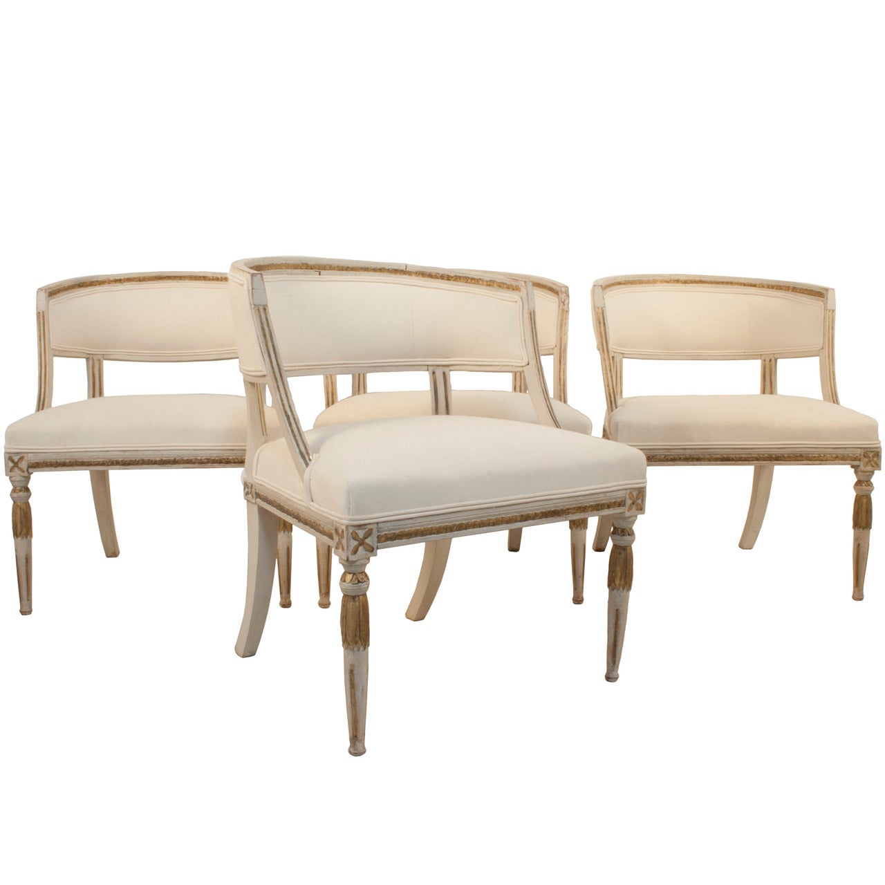 Set of Four Gustavian Balj Chairs For Sale