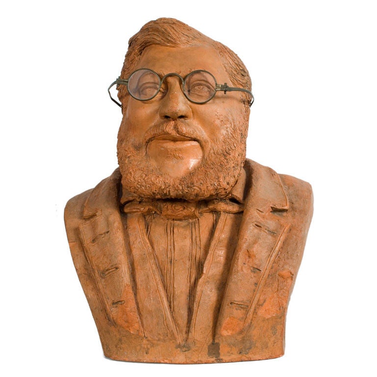 French Terracotta Bust For Sale