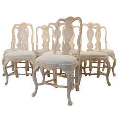 Set of 8 Rococo Side Chairs