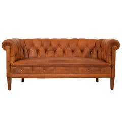 Tufted Leather Chesterfield Sofa