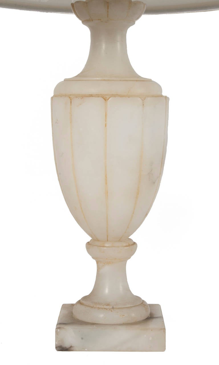 Swedish Alabaster Table Lamp For Sale