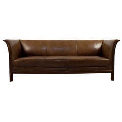 Leather Sofa by Fritz Henningsen