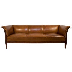 Fritz Henningsen Leather Sofa