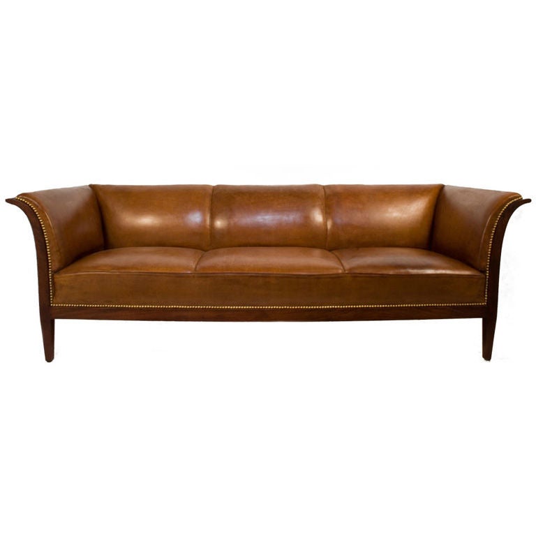 Fritz Henningsen Leather Sofa