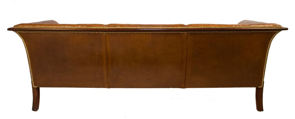 Danish Fritz Henningsen Leather Sofa