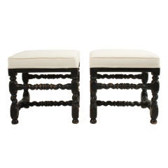 Pair of Baroque Style Stools