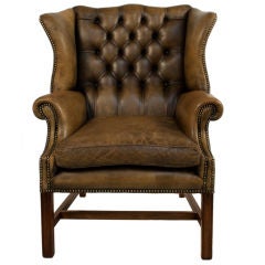 Leather Wingback Chair
