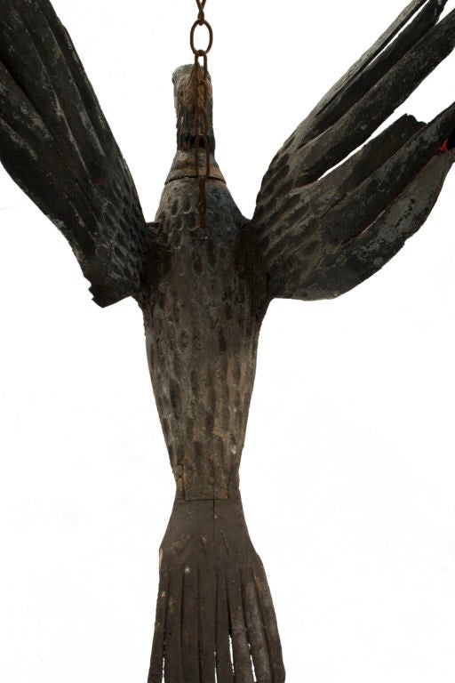 Wooden carved and painted eagle.