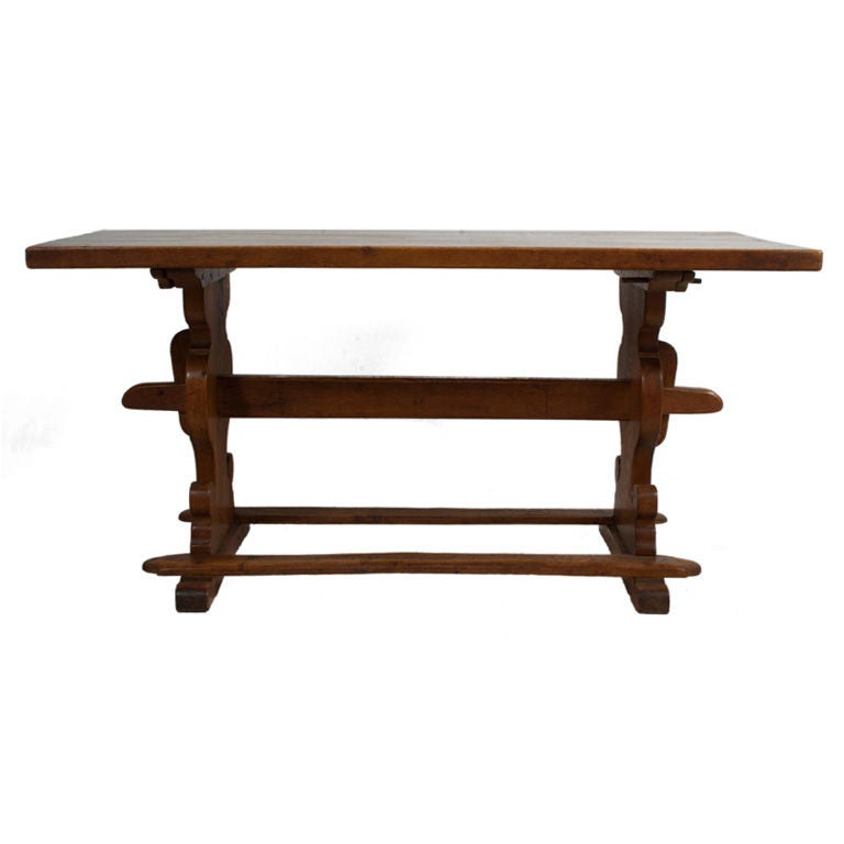 Baroque Style Trestle Table For Sale