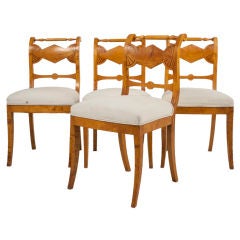 Four Biedermeier Side Chairs