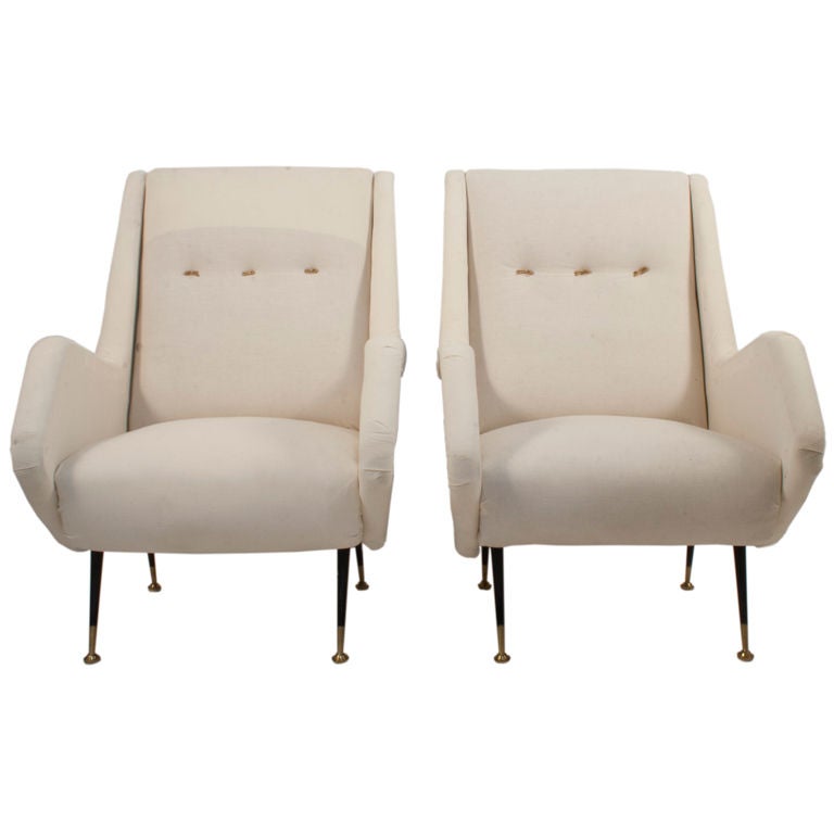 Pair of Lounge Chairs by Marco Zanuso