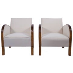 Pair of Club Chairs.