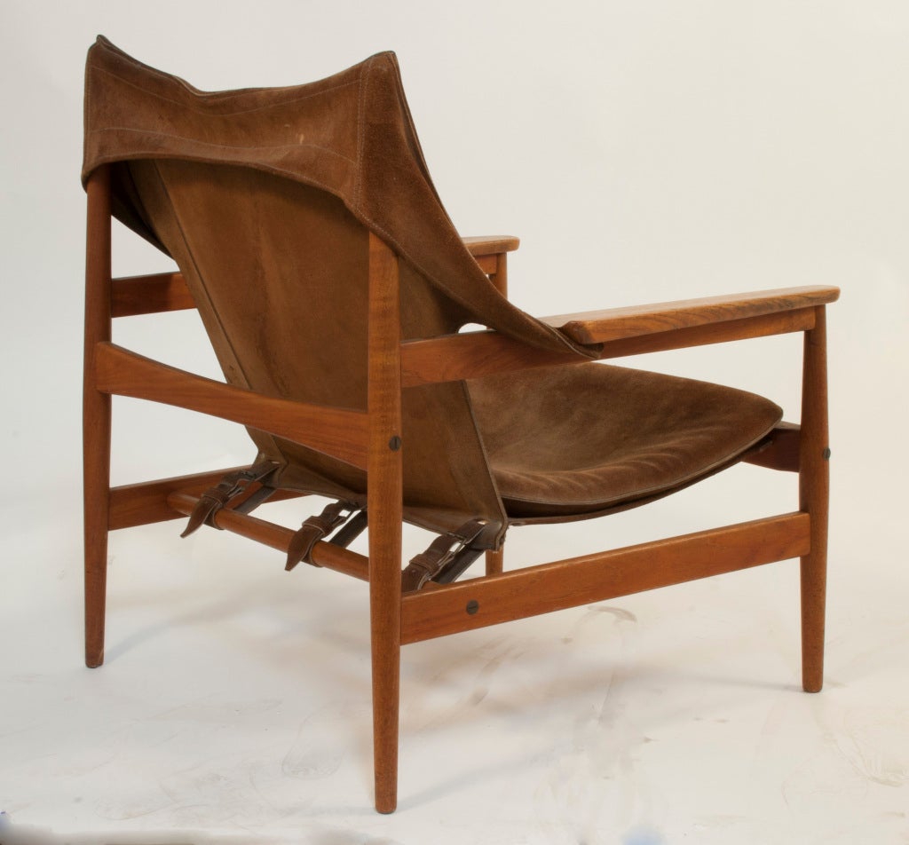 Swedish Pair of  Leather Lounge Chairs