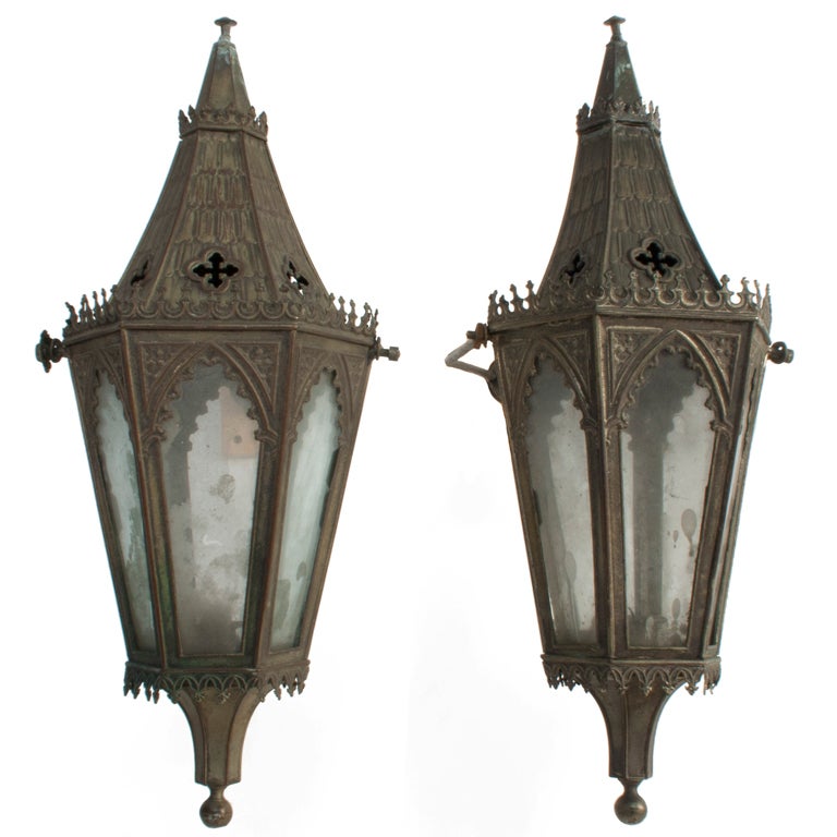 Pair of Outdoor Lanterns For Sale