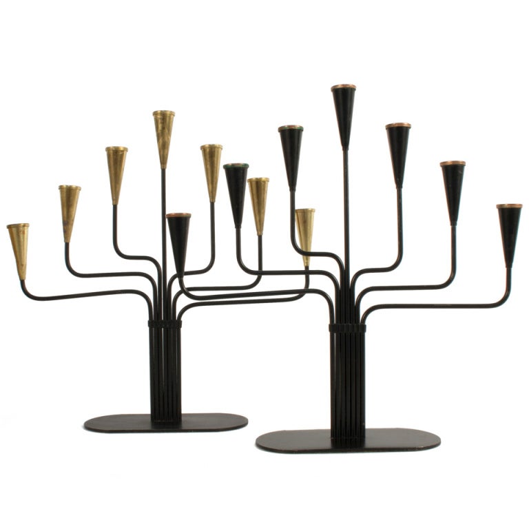 Candelabras by Gunnar Ander for Ystad Metall For Sale