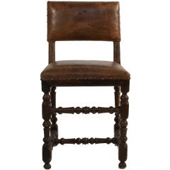 Baroque Leather Side Chair
