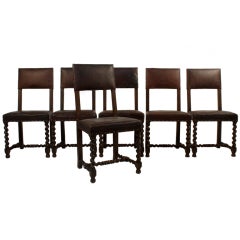 Set of Six Baroque Style Dining Chairs