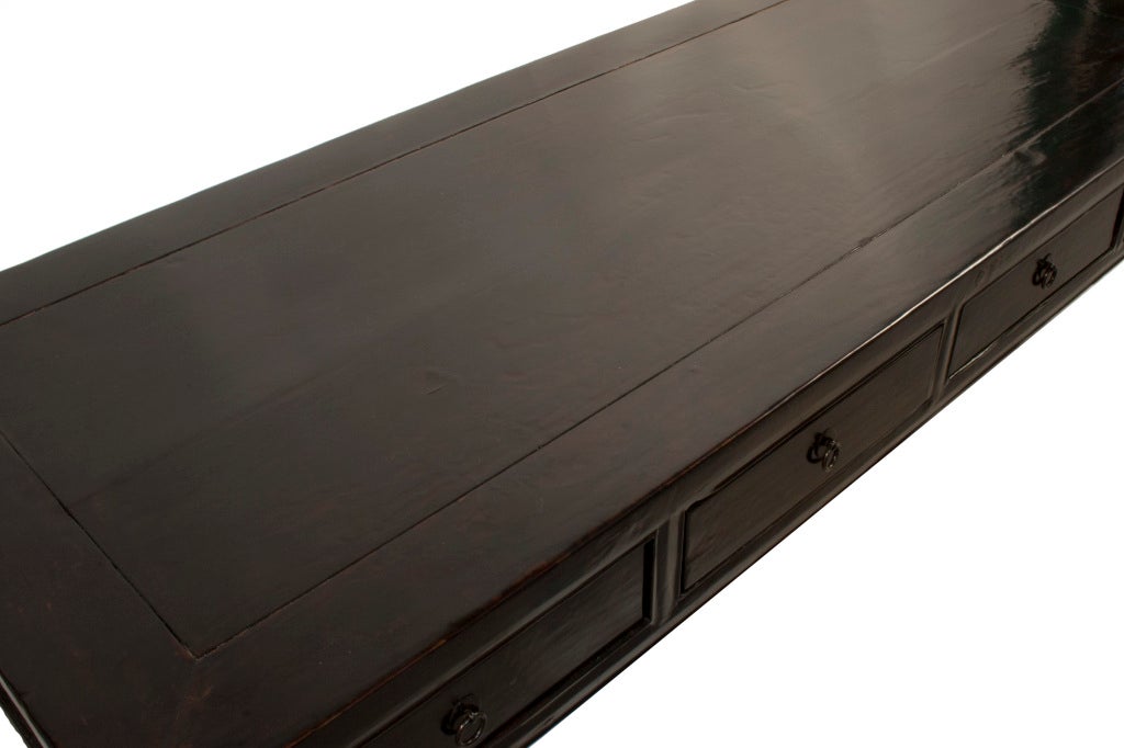 Chinese Black Lacquered Coffee Table