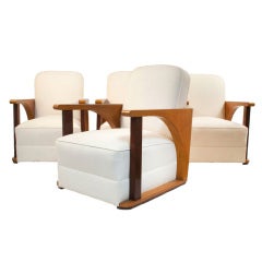 Set of Four Swedish Grace Lounge Chairs