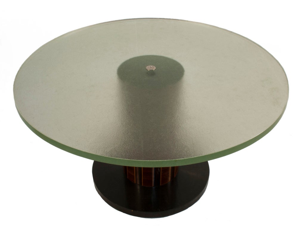 Alvar Andersson glass top round Coffee Table.