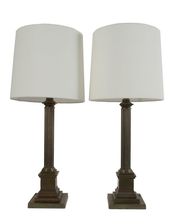 Pair of Brass Table Lamps.