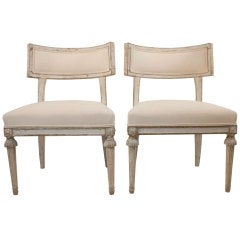 Pair of Gustavian Klismos Chairs
