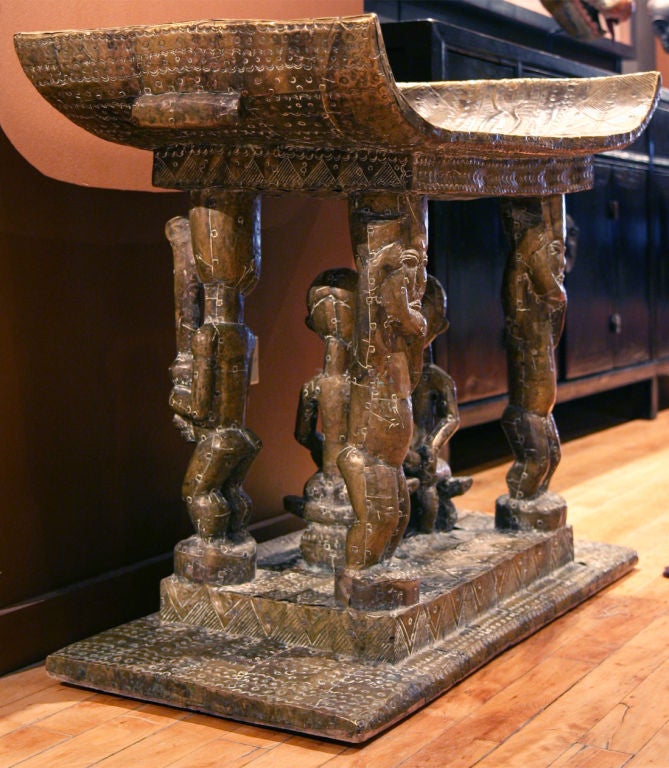 Royal Stool With Figural Group For Sale 1