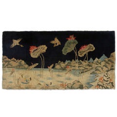 Pile Rug with Landscape Motif