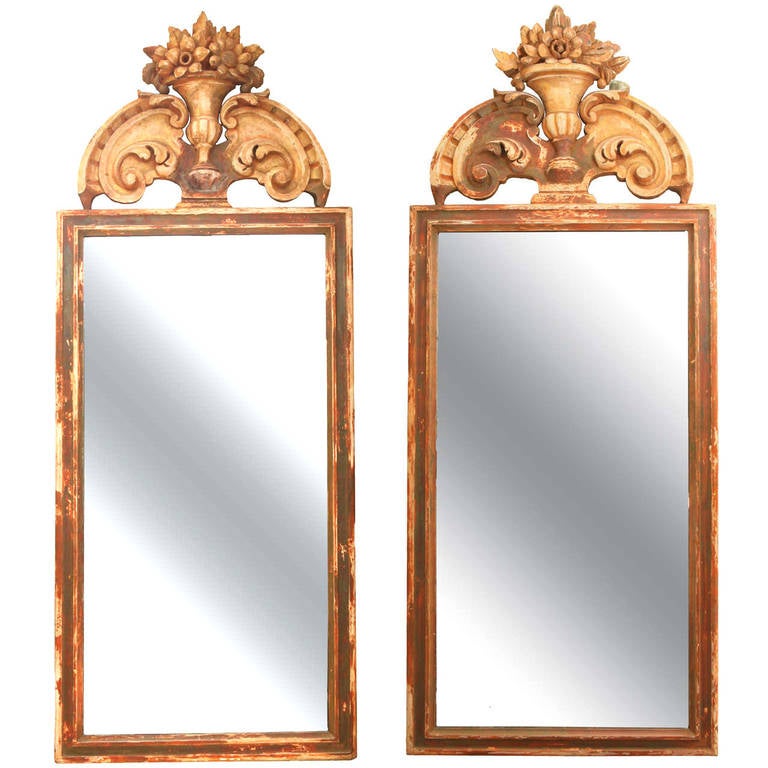 Pair of Large Italian 19th Century, Mirrors