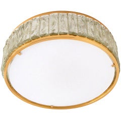 Jean Perzel, 1950 Bronze 
Crystral Rocks Ceiling Lamp