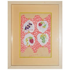 Colette Gueden, Signed Watercolor Painting, circa 1948-1949 4