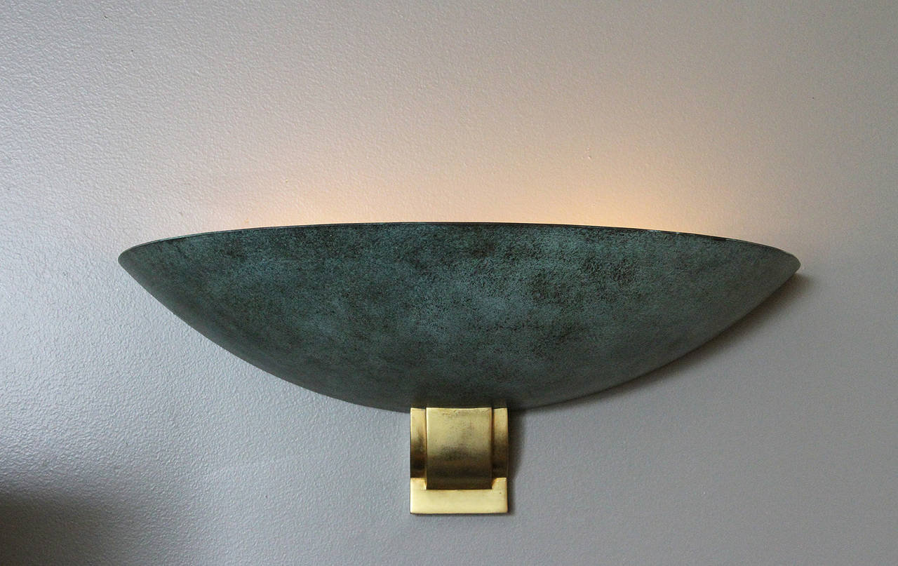 French Large Bronze Sconce Attributed to Perzel, 1950