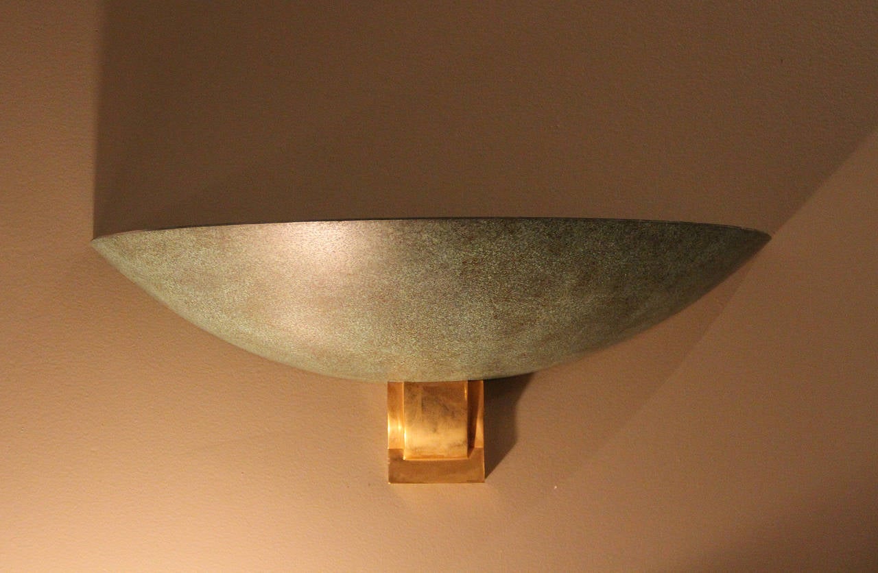 Mid-20th Century Large Bronze Sconce Attributed to Perzel, 1950