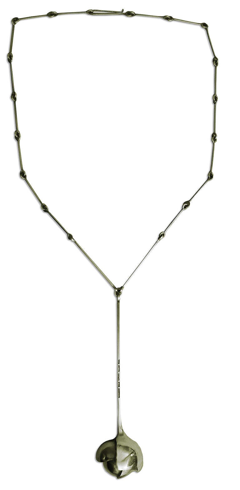 Modernist Sterling Silver Necklace Sculpture by Poul Havgaard. 1970's 2