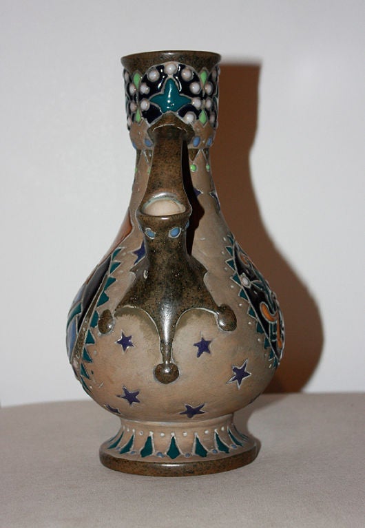 Austrian Russian Dignitary, Imperial Amphora Austria Ceramic Vase
