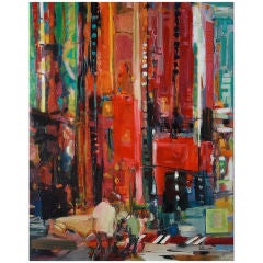 Michelle LELLOUCHE: Original Painting, "New York"
