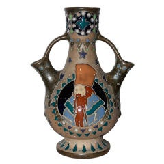 Russian Dignitary, Imperial Amphora Austria Ceramic Vase